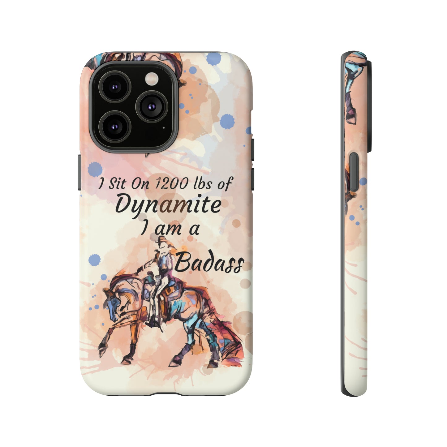 Swearing Western Watercolor Horse Horse Lover Gift Study Tough Case Phone Case.