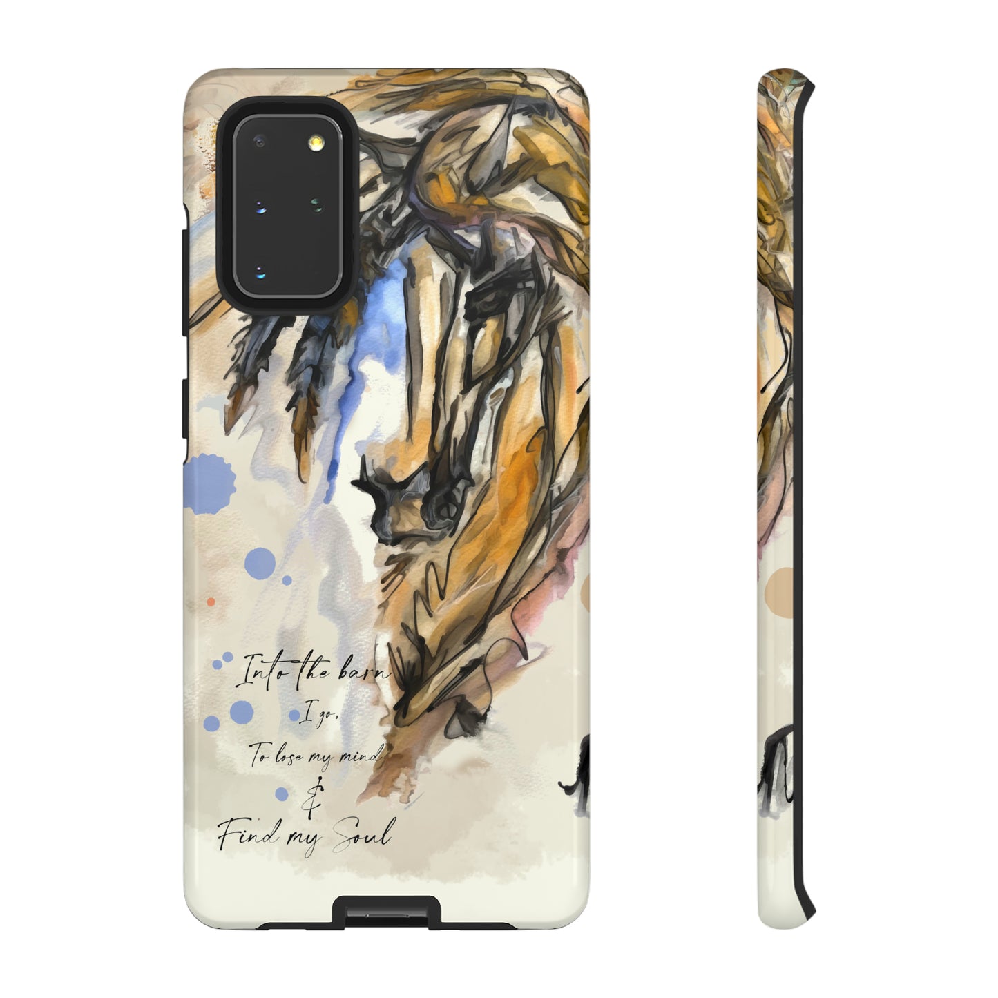 Inspirational Watercolor Horse Horse Lover Gift Study Tough Case Phone Case.