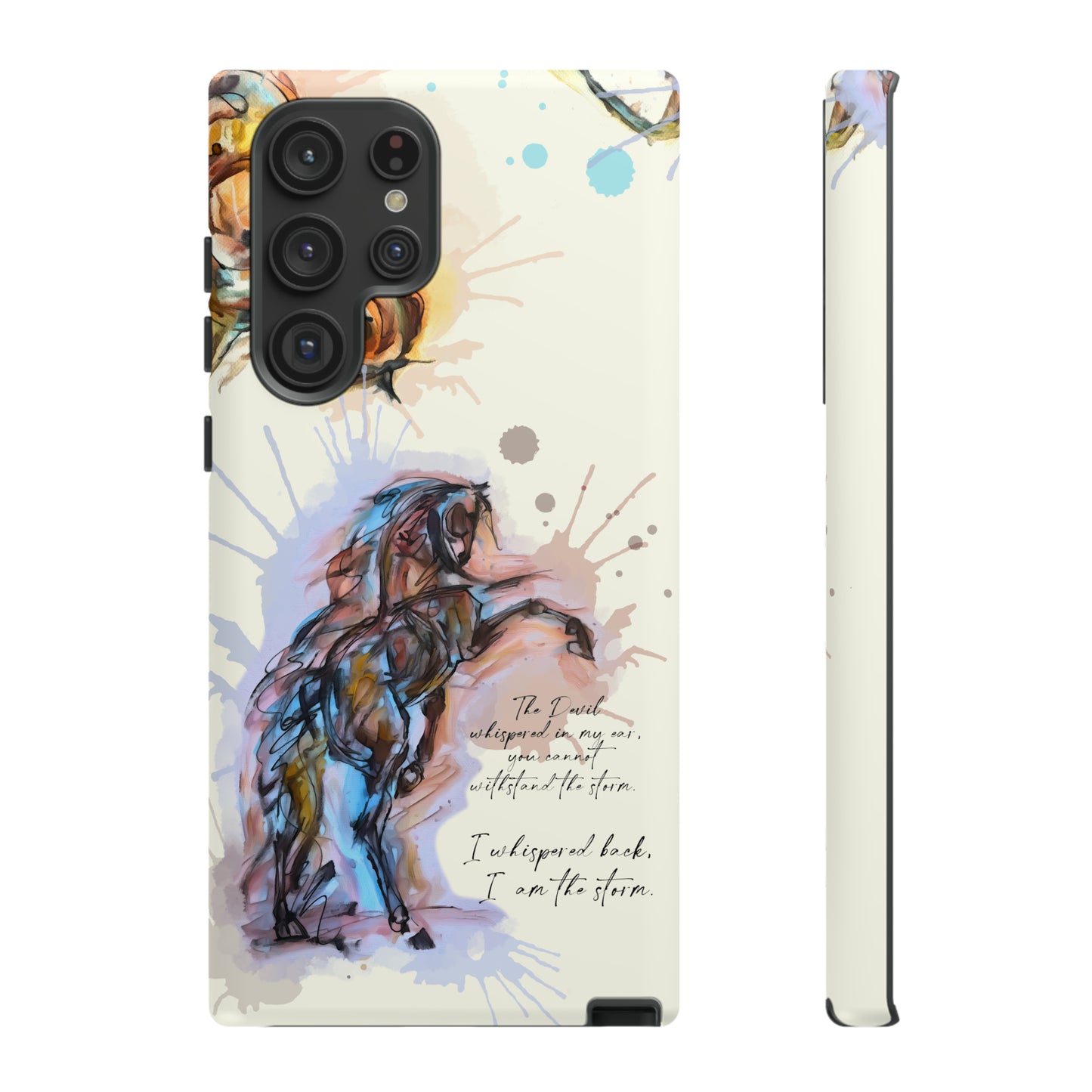 Inspirational Watercolor Horse Horse Lover Gift Study Tough Case Phone Case.