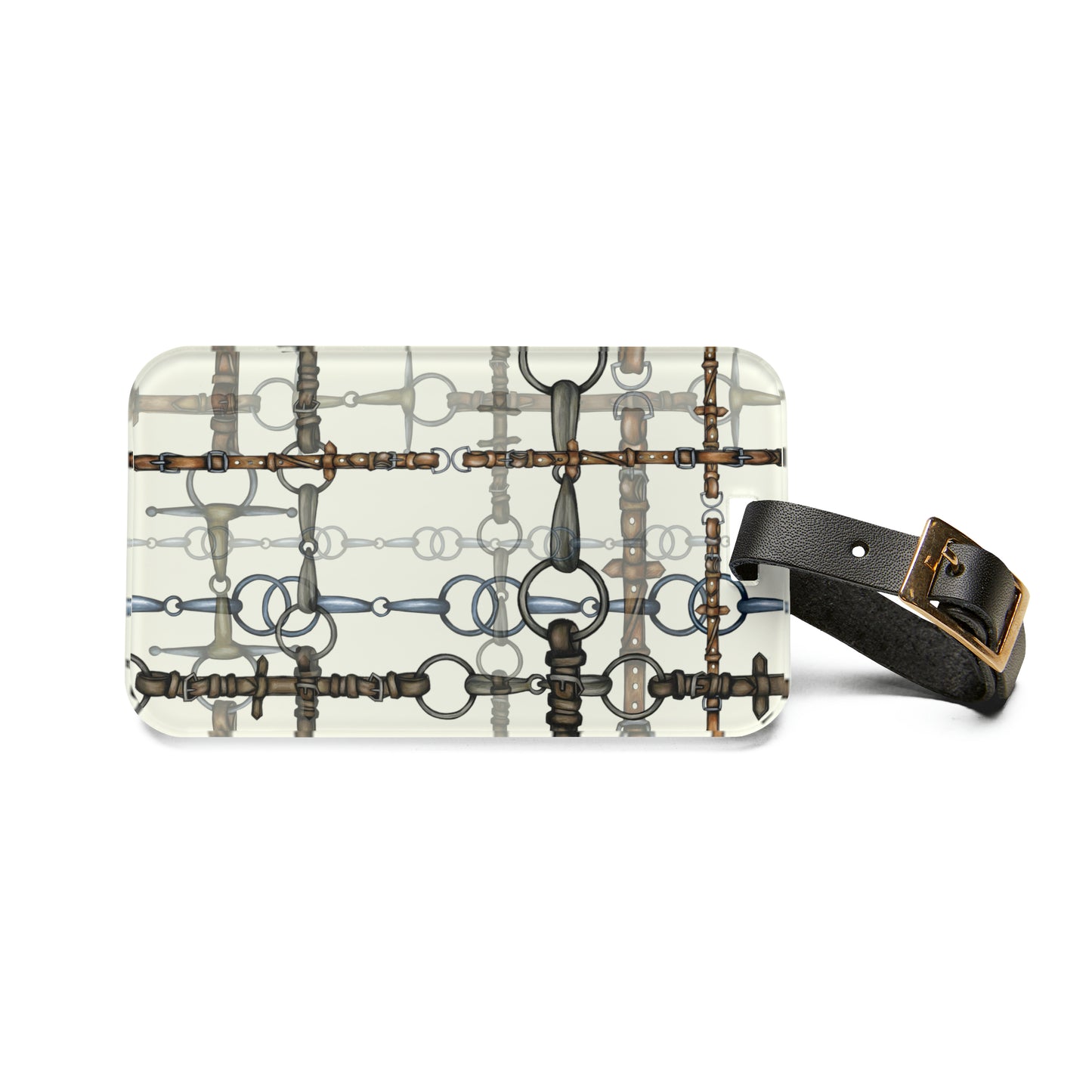 Ivory Chaos Bit Luggage Tag