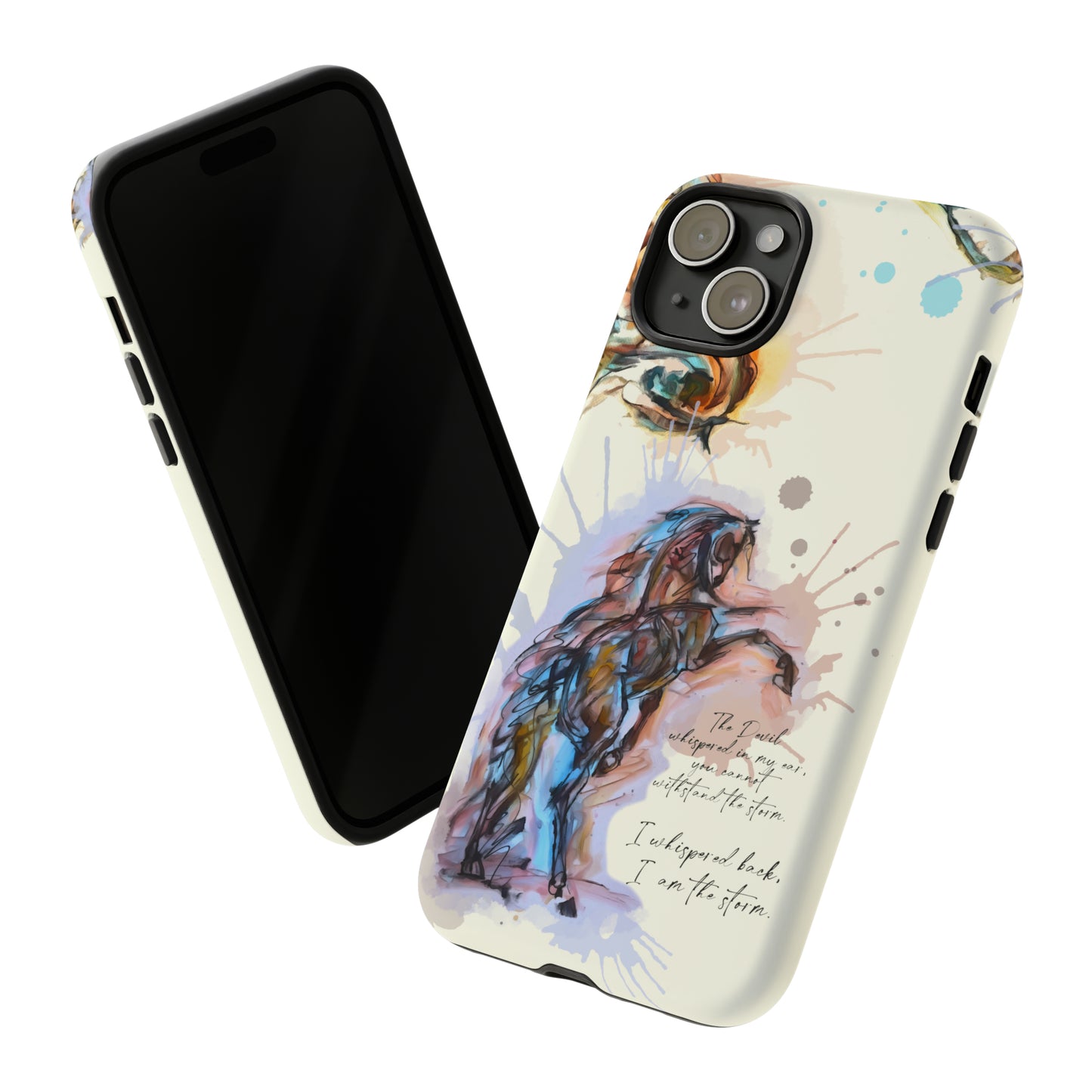 Inspirational Watercolor Horse Horse Lover Gift Study Tough Case Phone Case.