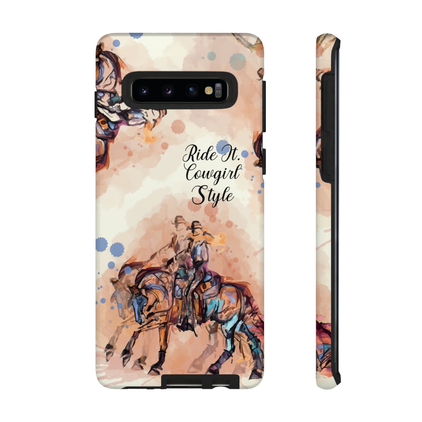 Raunchy Western Horse Watercolor Horse Horse Lover Gift Study Tough Case Phone Case.