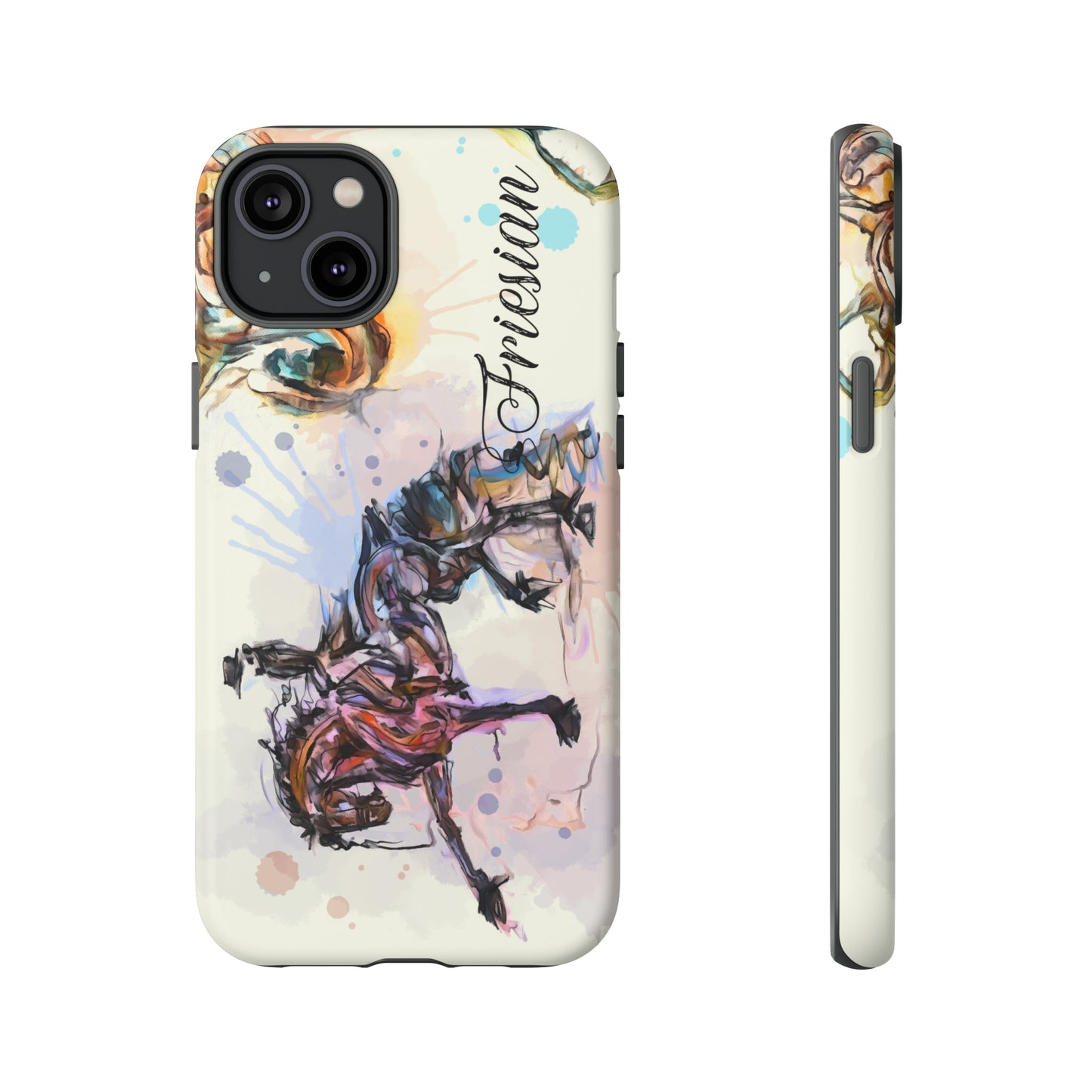 Friesian Watercolor Horse Horse Lover Gift Study Tough Case Phone Case.