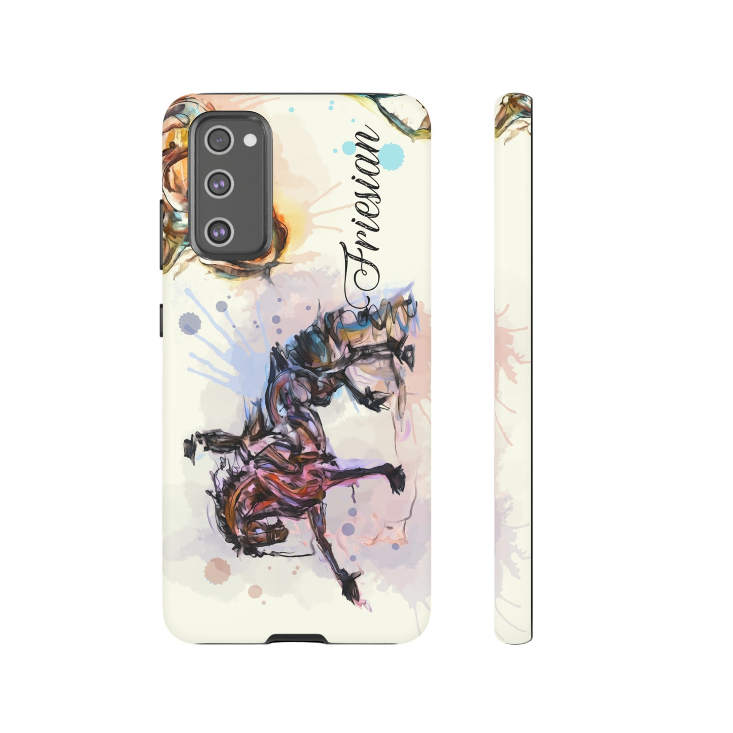 Friesian Watercolor Horse Horse Lover Gift Study Tough Case Phone Case.