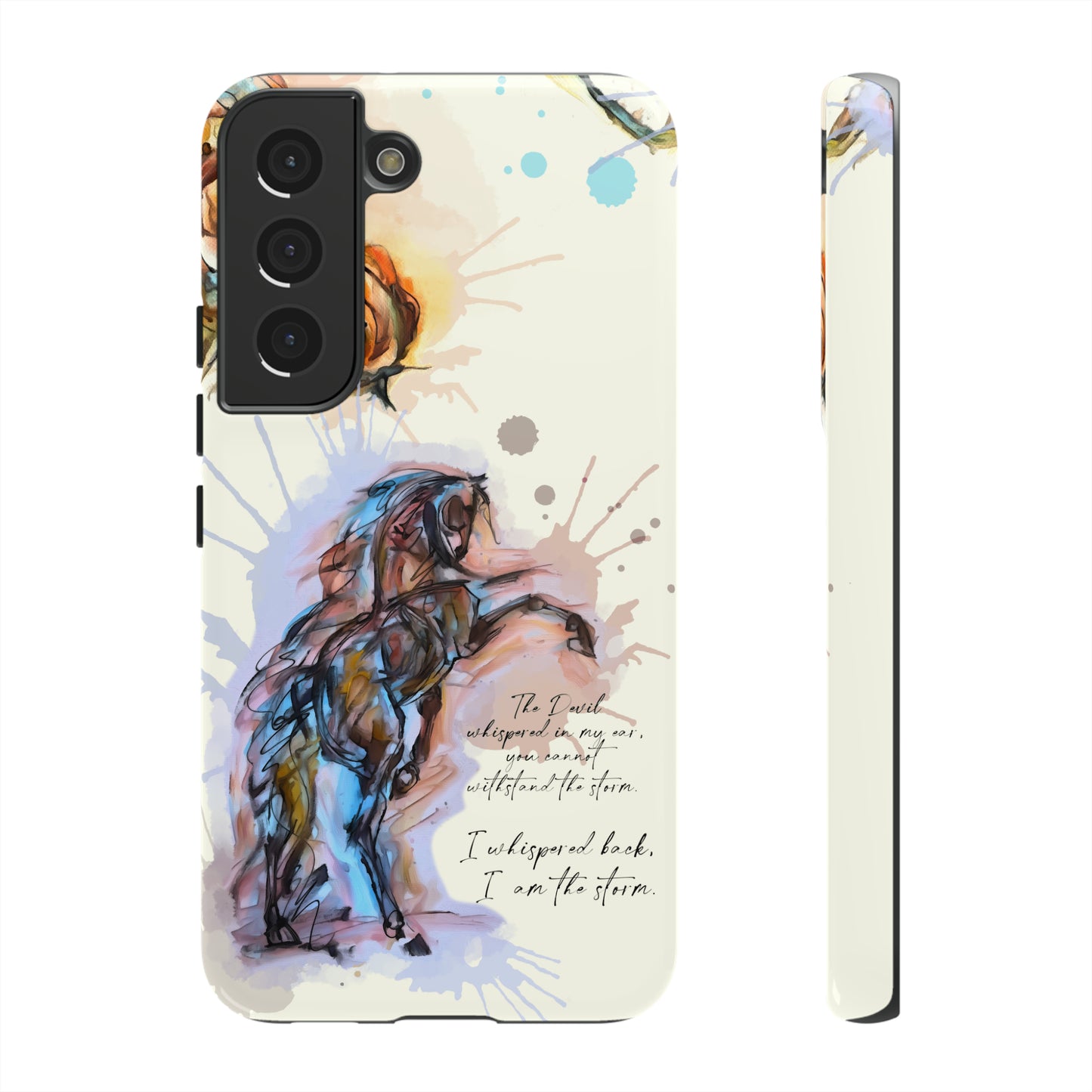 Inspirational Watercolor Horse Horse Lover Gift Study Tough Case Phone Case.