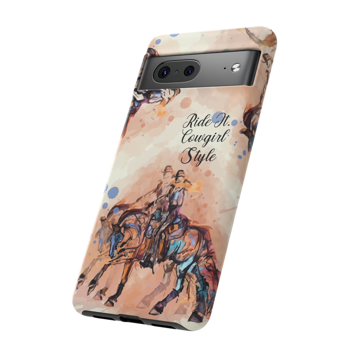 Raunchy Western Horse Watercolor Horse Horse Lover Gift Study Tough Case Phone Case.
