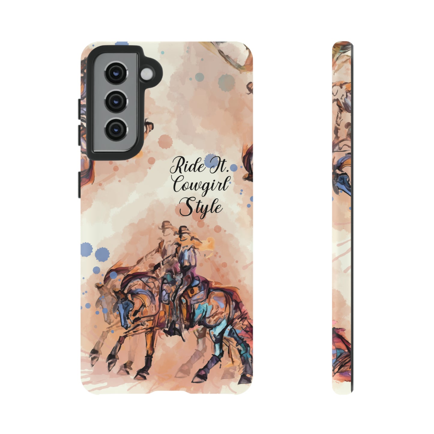 Raunchy Western Horse Watercolor Horse Horse Lover Gift Study Tough Case Phone Case.