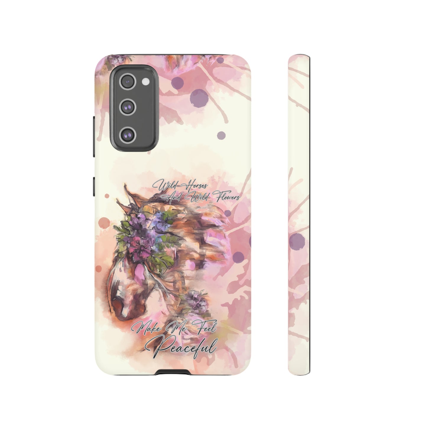 Romantic Equestrian Watercolor Horse Horse Lover Gift Study Tough Case Phone Case.