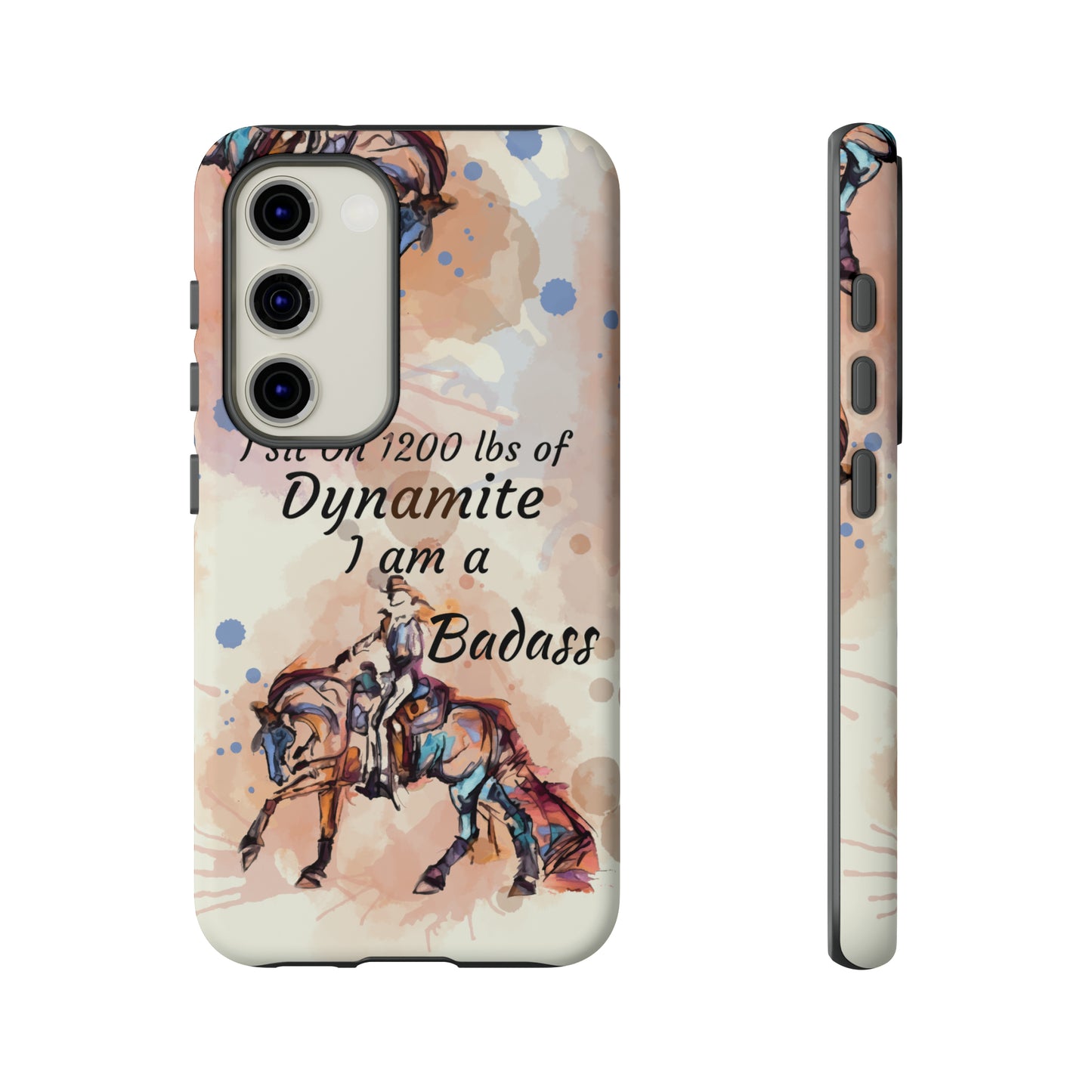 Swearing Western Watercolor Horse Horse Lover Gift Study Tough Case Phone Case.