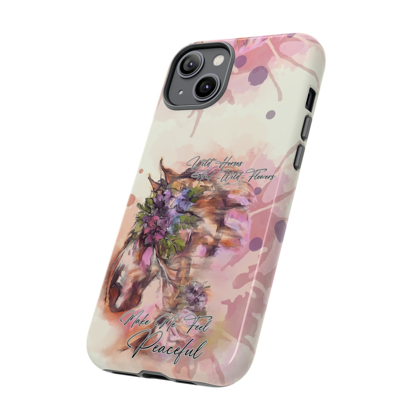 Romantic Equestrian Watercolor Horse Horse Lover Gift Study Tough Case Phone Case.