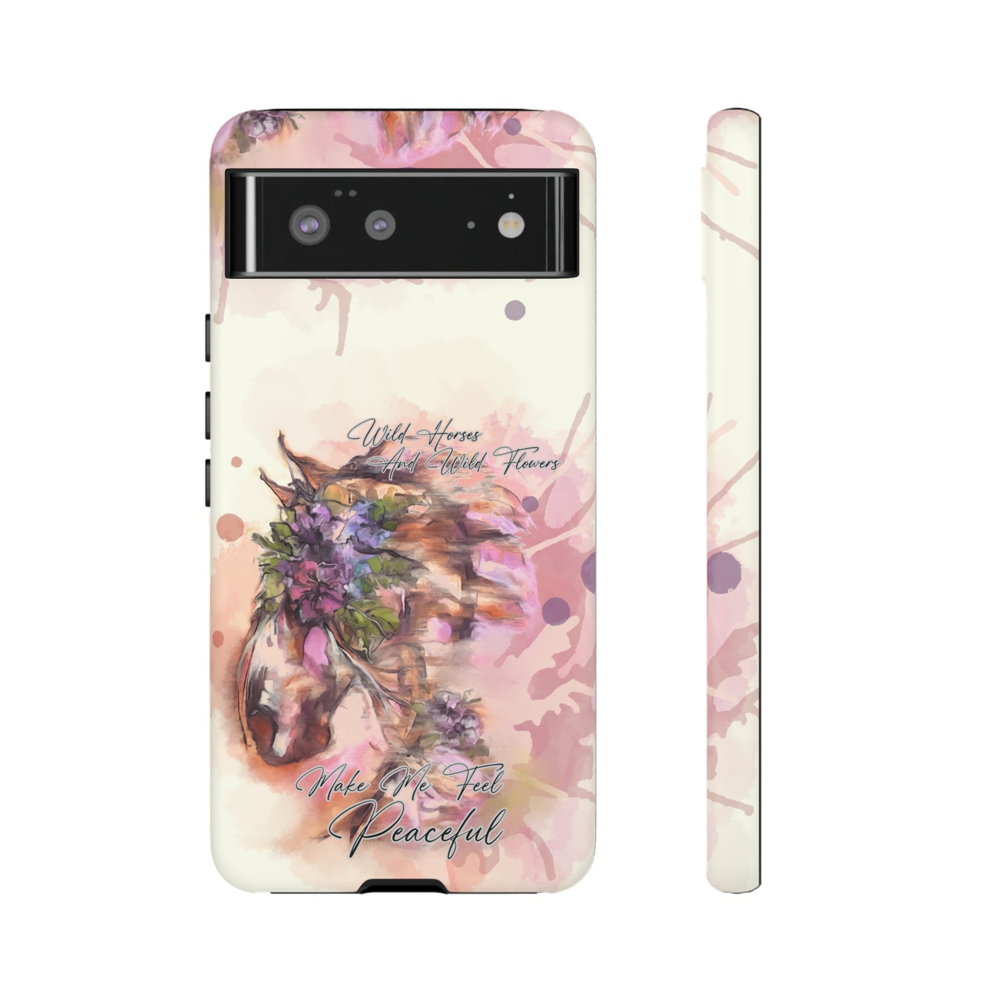 Romantic Equestrian Watercolor Horse Horse Lover Gift Study Tough Case Phone Case.