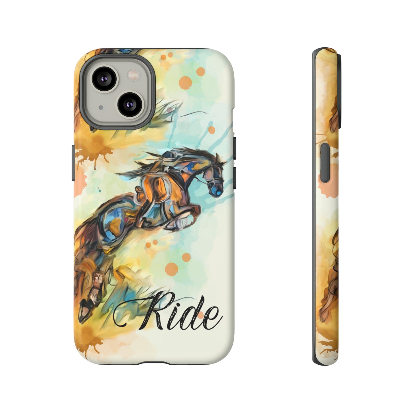 Water color Hunter Jumper Horse arena Study Tough Case Phone Case.