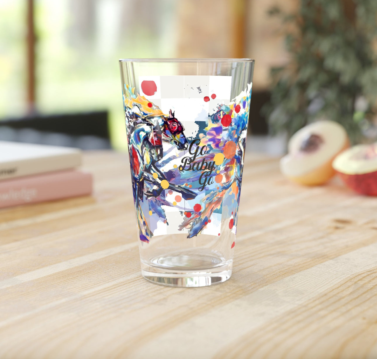 A Kentucky Derby Equestrian Pint Glass, 16oz