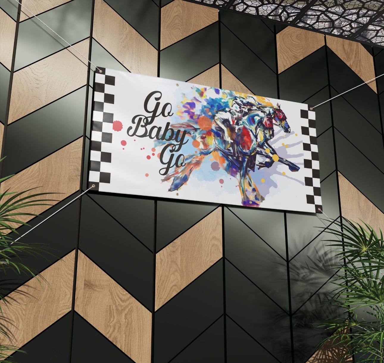 A Race Horse Kentucky Derby Preakness Belmont Breeders Cup Party Matte Banner