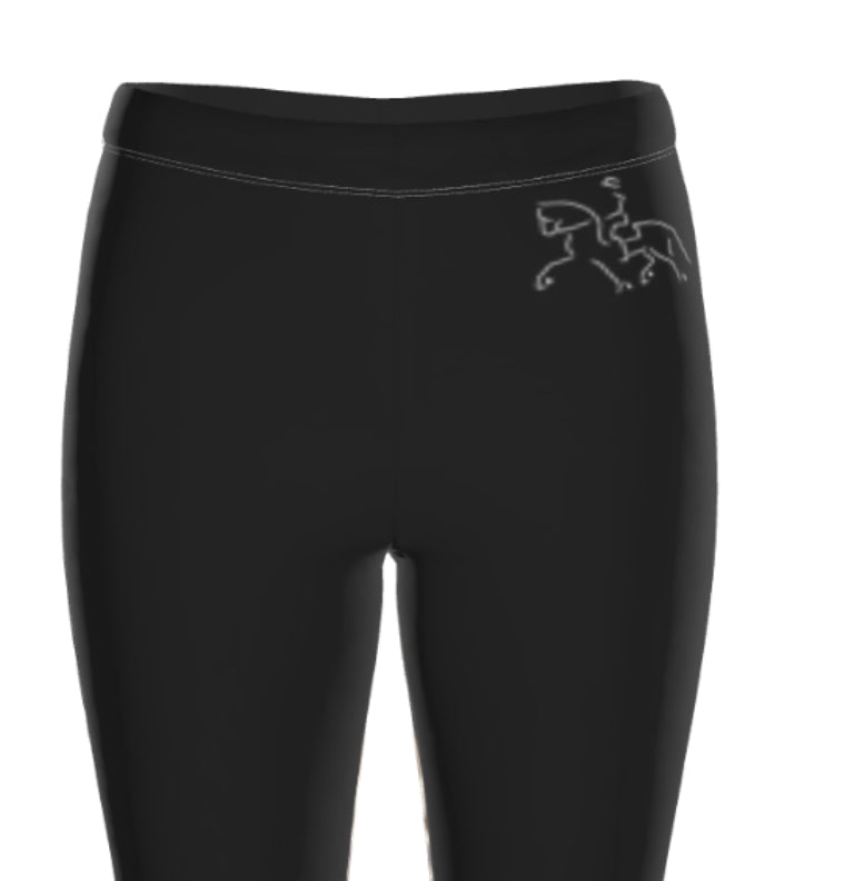 Jenny Veenstra Black and Brown Piaffe Plaid Equestrian Bit Faux Full Seat fashion Leggings