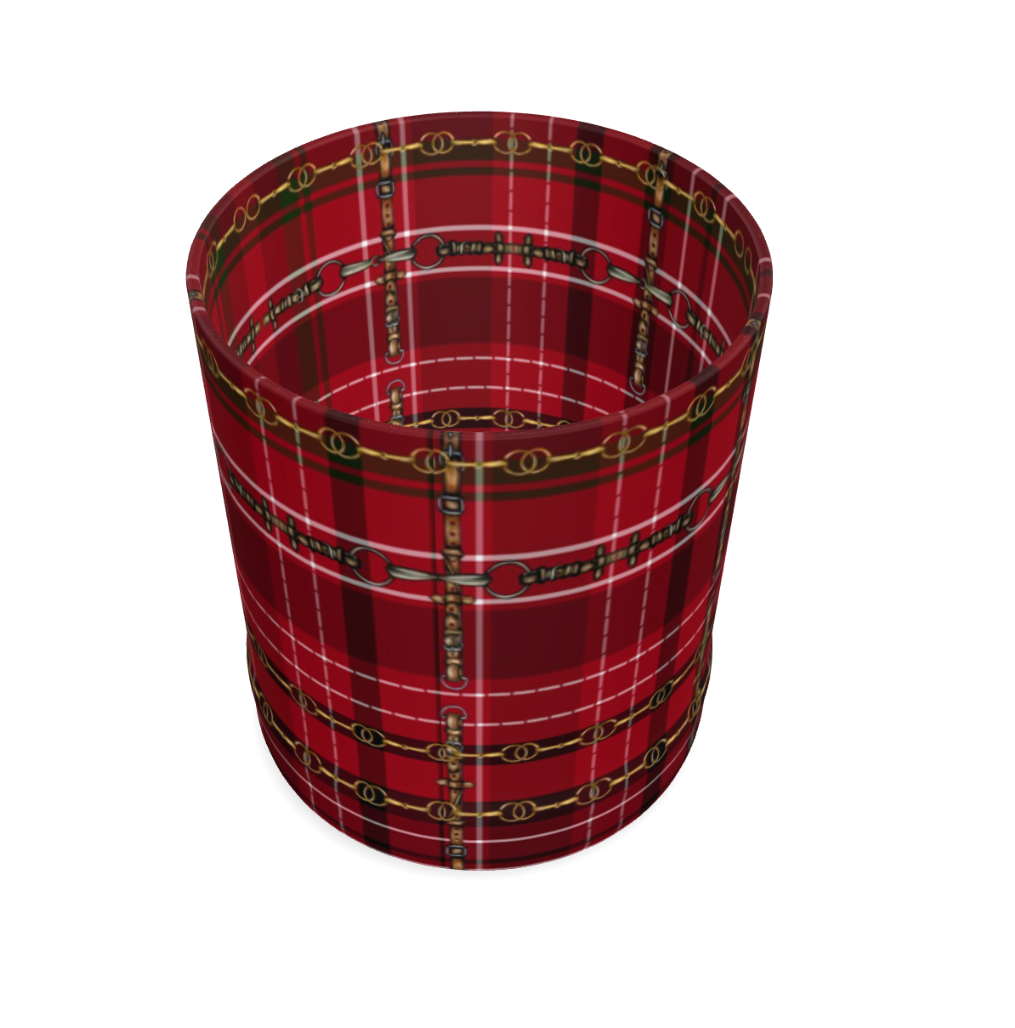 Traditional Christmas Red Whiskey Glass