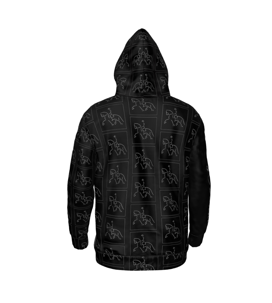 Jenny Veenstra Graphic Gray and Black Hoodie