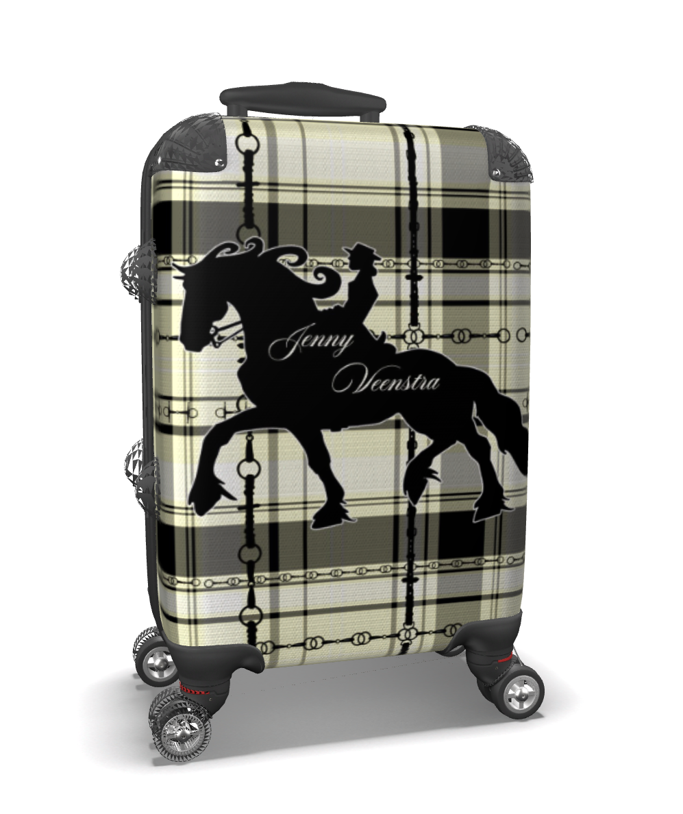 Jenny Veenstra Friesian Horse Equestrian Style Suitcase