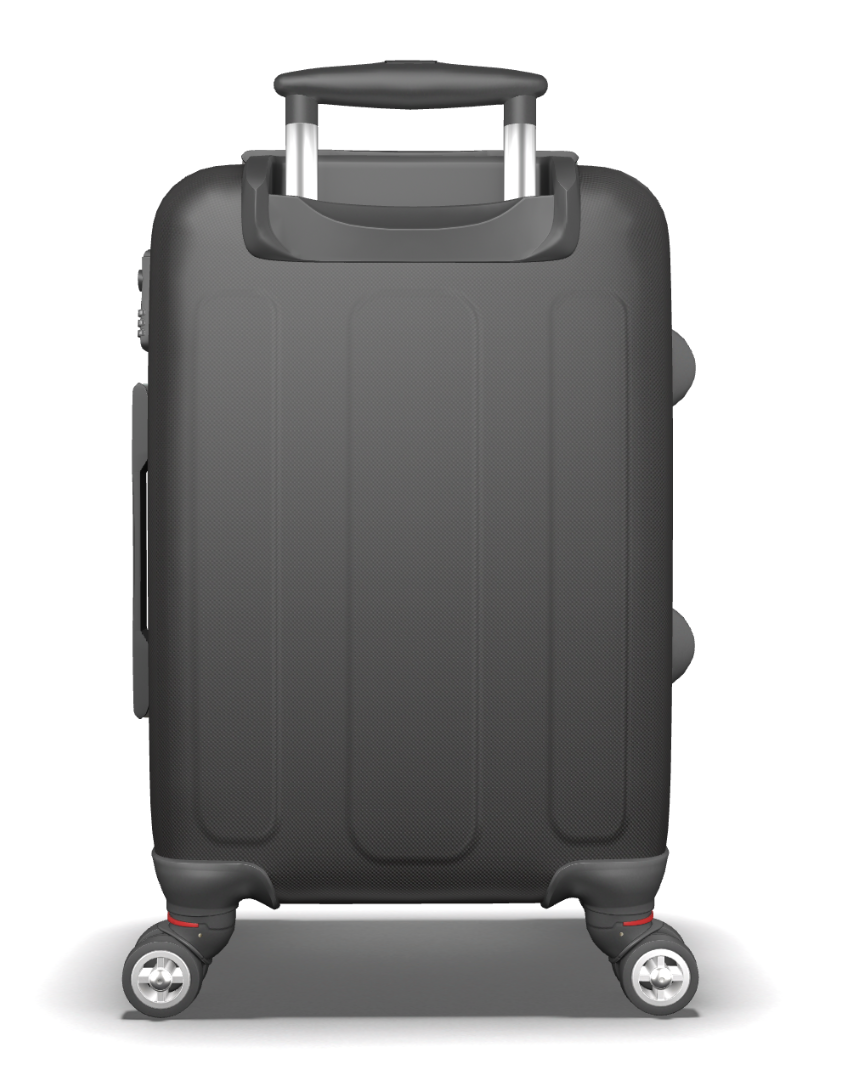 Jenny Veenstra Black and Brown Checkered Equestrian Style Suitcase