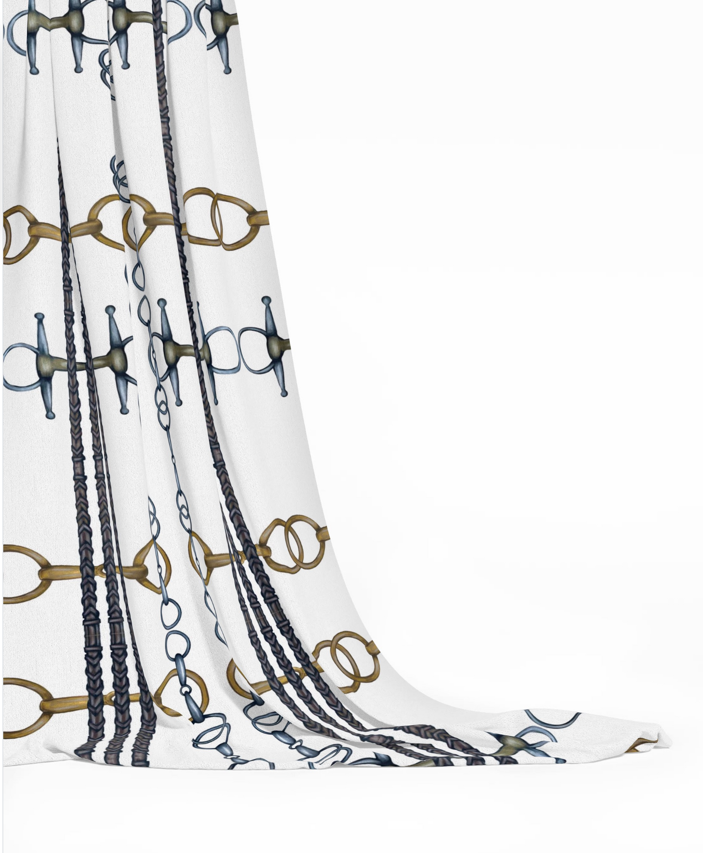 Equestrian Reins and Bits Pattern Fabric
