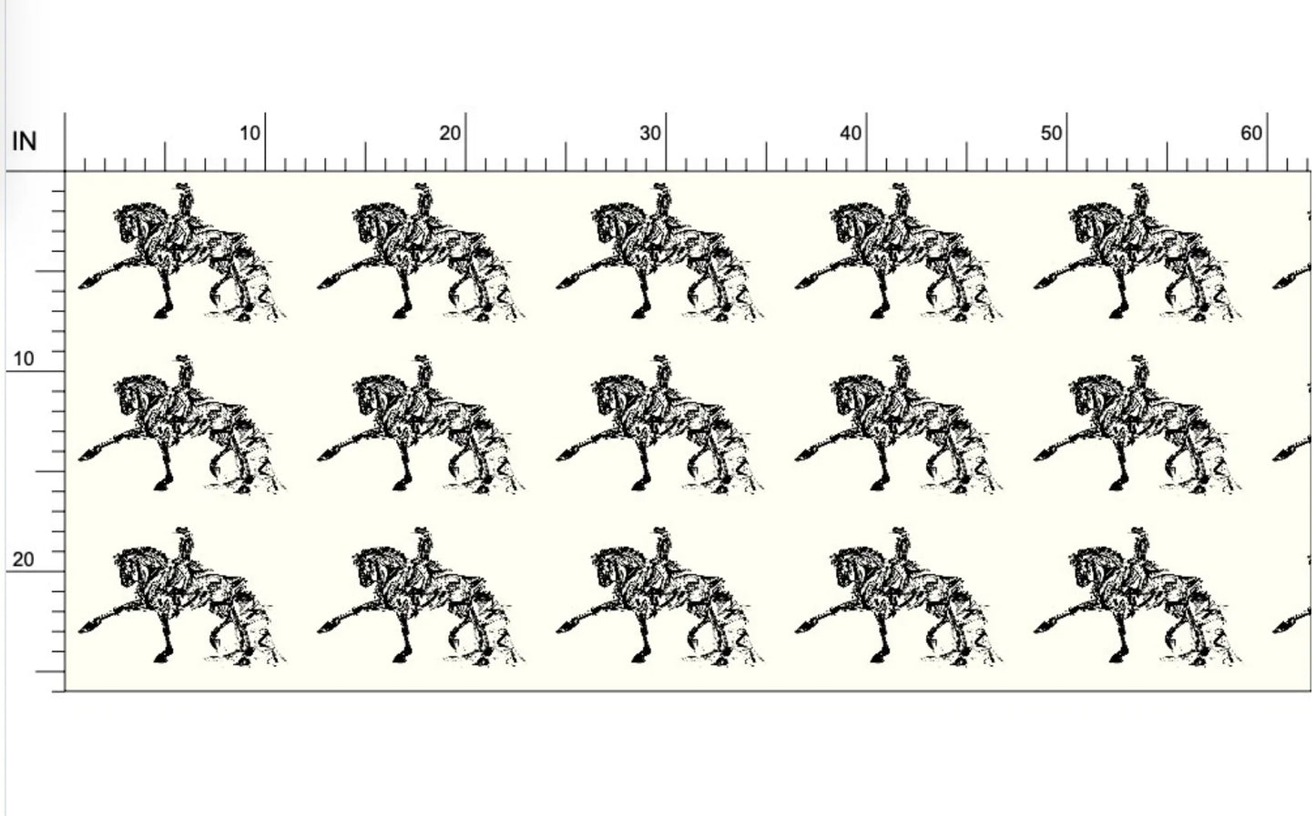 Piaffe Dressage Horse Art Equestrian Fabric Luxury Equine Art for Custom Home Decor and Sewing Projects 42x36 inches Pure Cotton