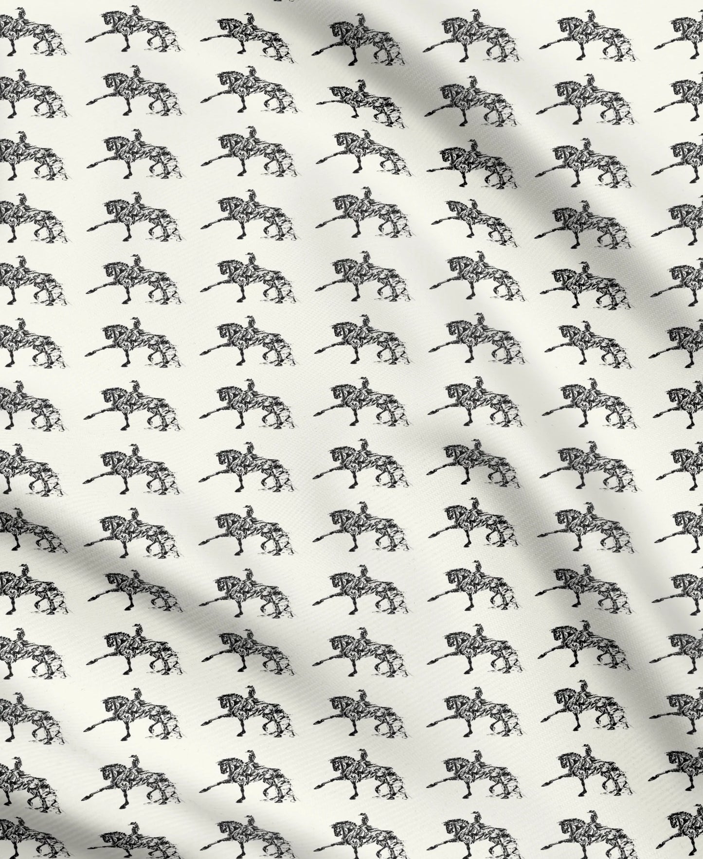 Piaffe Dressage Horse Art Equestrian Fabric Luxury Equine Art for Custom Home Decor and Sewing Projects 42x36 inches Pure Cotton