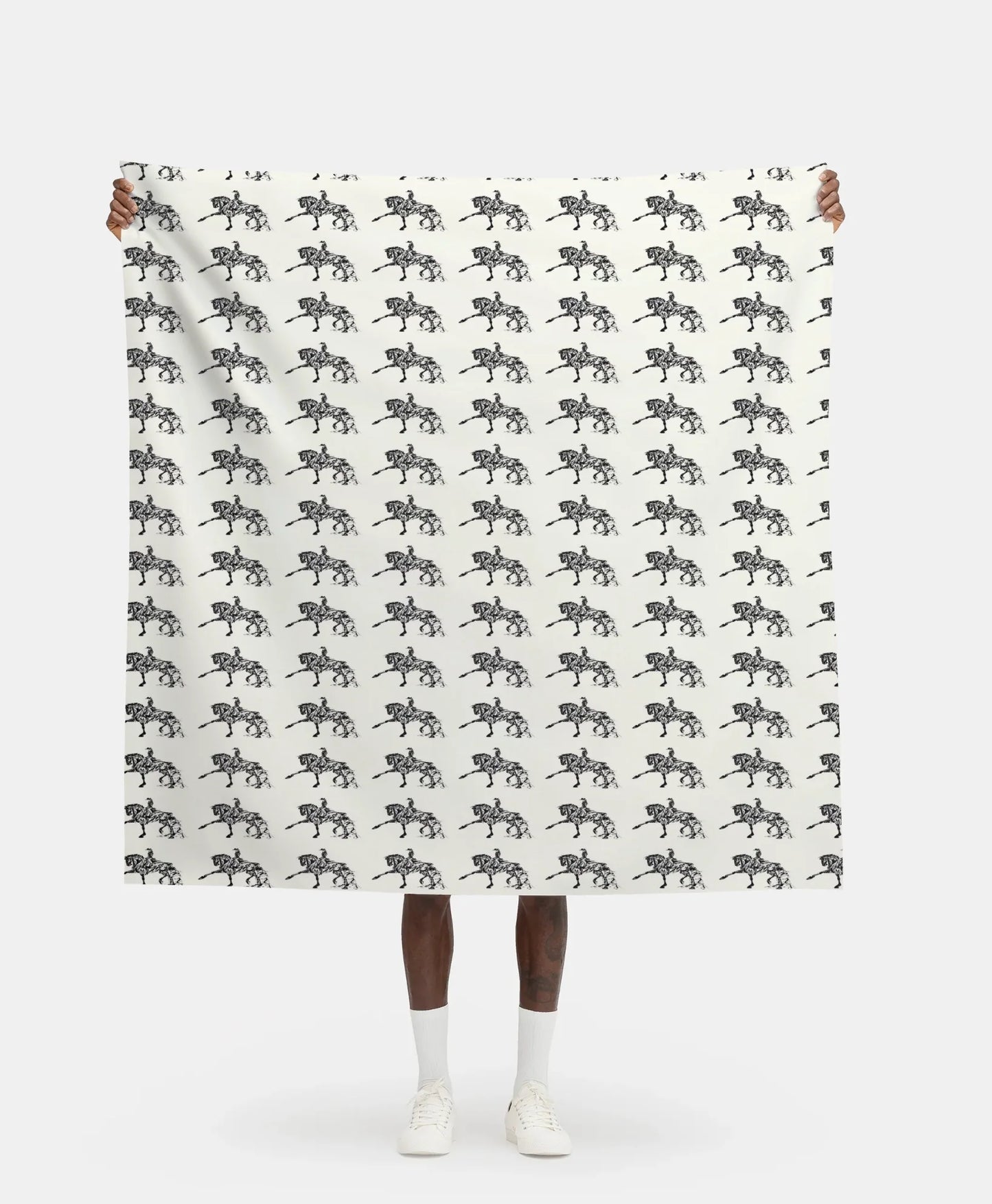 Piaffe Dressage Horse Art Equestrian Fabric Luxury Equine Art for Custom Home Decor and Sewing Projects 42x36 inches Pure Cotton
