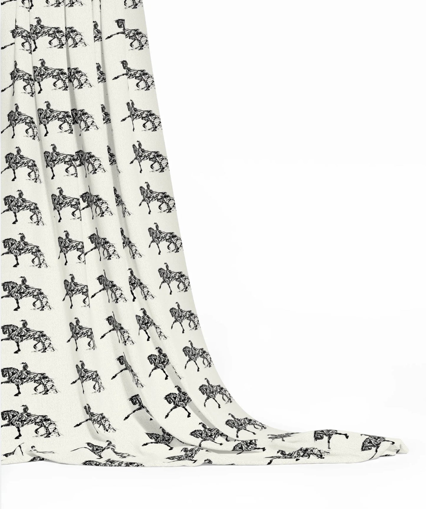 Piaffe Dressage Horse Art Equestrian Fabric Luxury Equine Art for Custom Home Decor and Sewing Projects 42x36 inches Pure Cotton