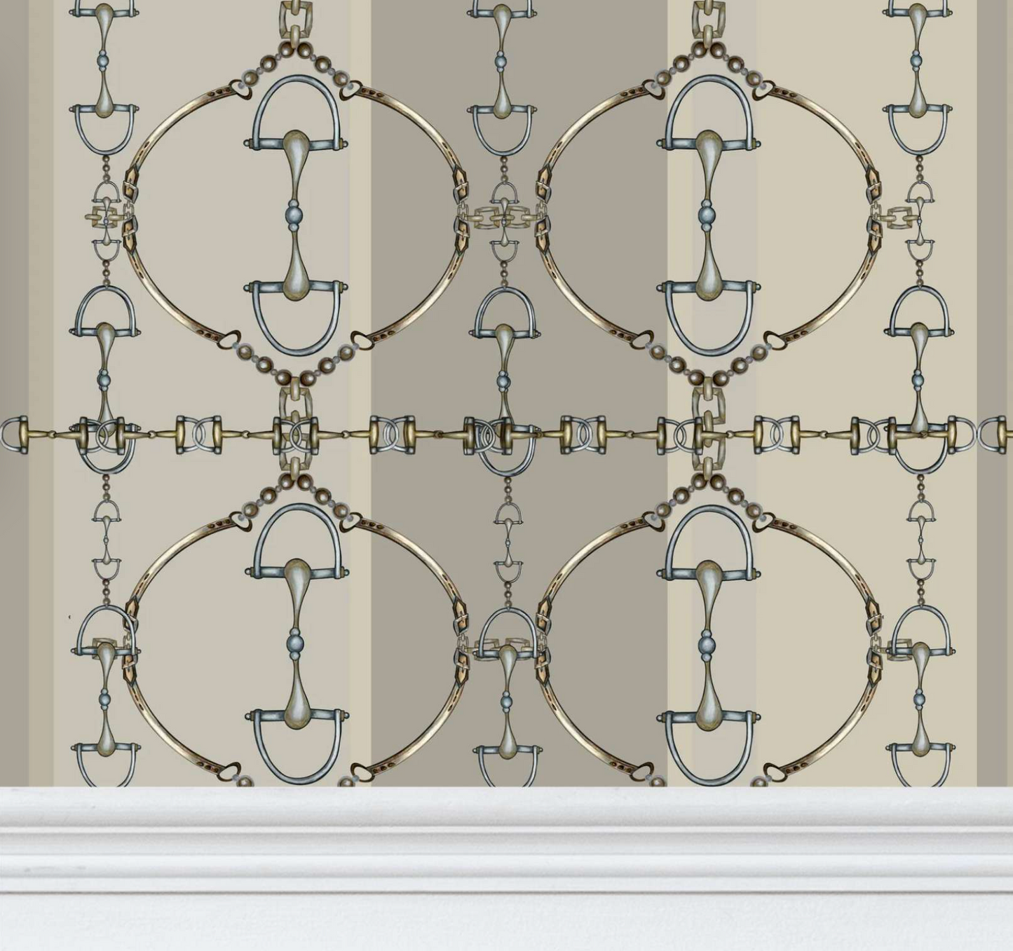 Use Code Thankyou30 for 30% off. Sand Snaffle Bit Equestrian Luxury Wallpaper Equestrian Home Decor