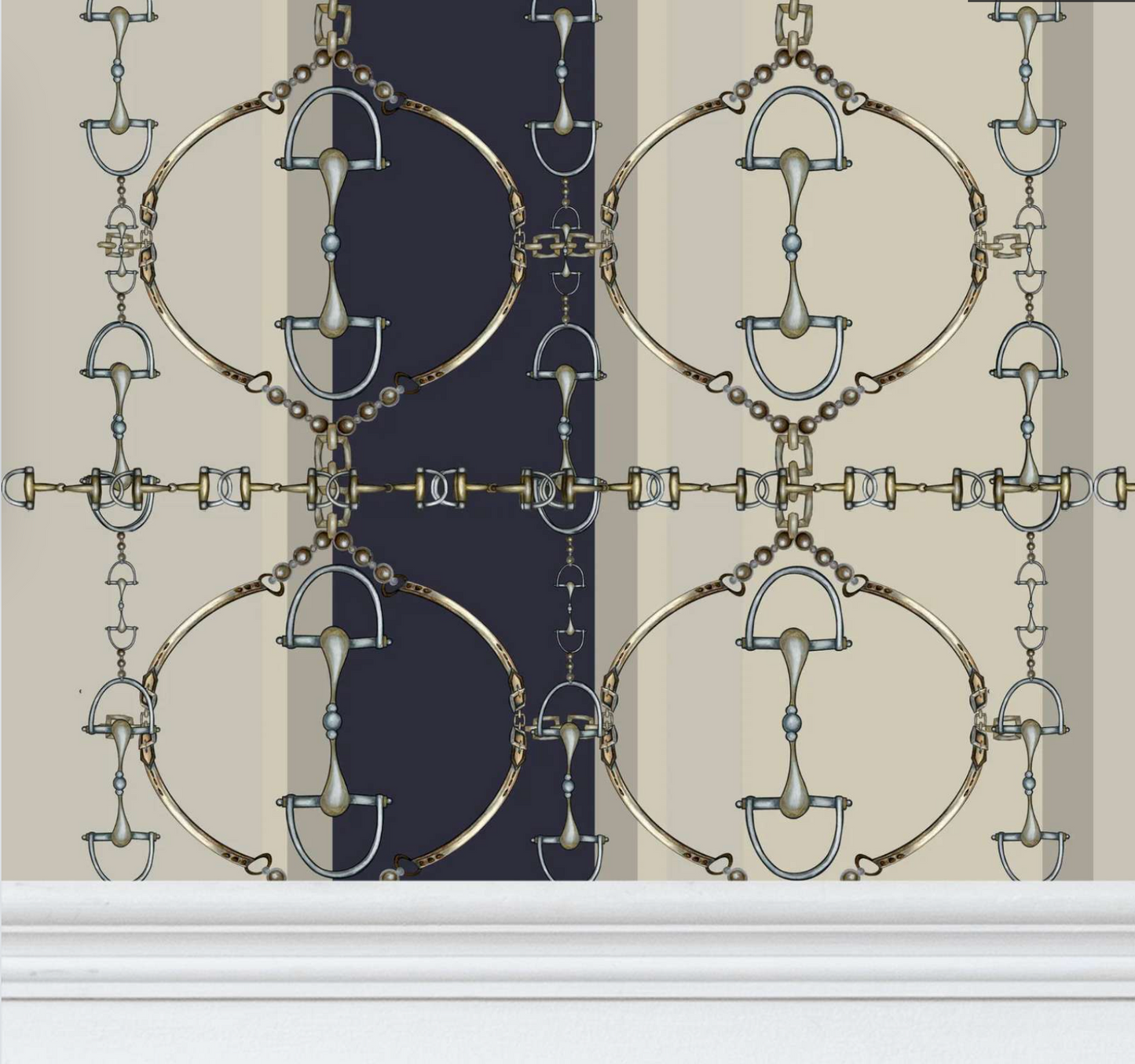 Use Code ThankYou30 for 30%off. Navy Linear Equestrian Luxury Wallpaper Equestrian Home Decor