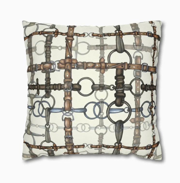 Double Sided Equestrian Chaos Bit Pillow Case