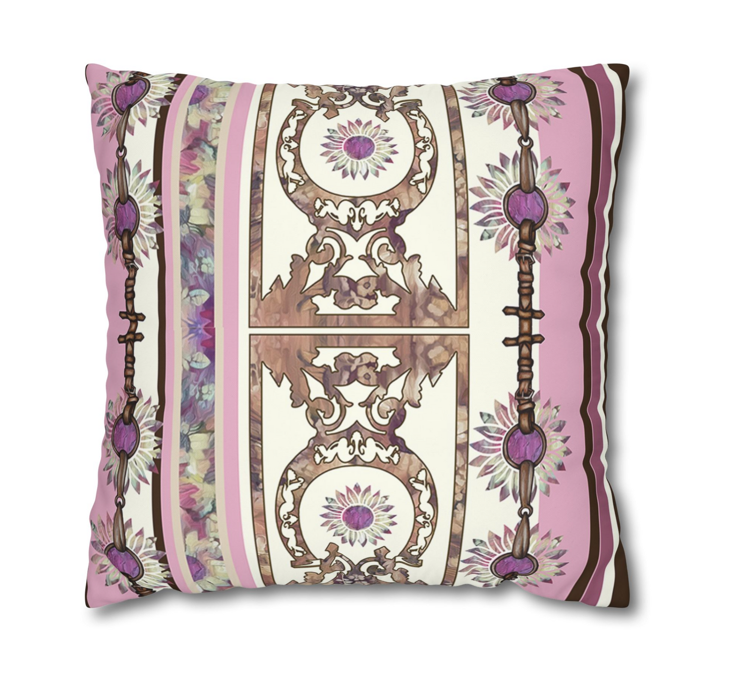 Cowgirl Dream Pillowcase Western/ English/ Hunter Jumper Maximalist Boho Equestrian Girls Bedroom Decor Horse Shoe Art Hippie Equestrian Artwork