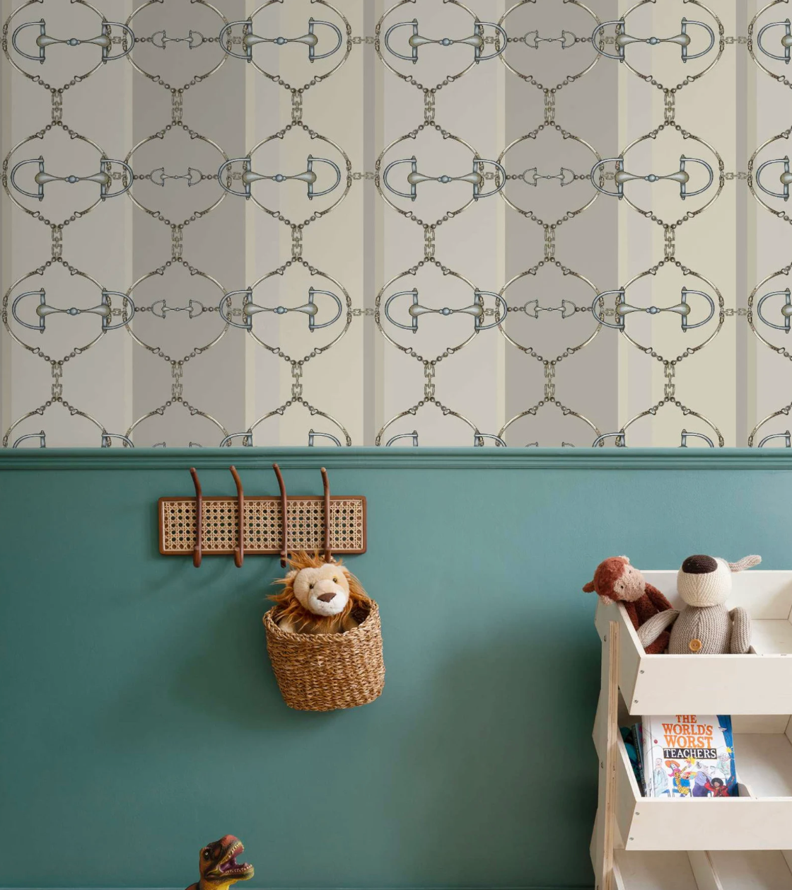 Neutral Snaffle Bit Wallpaper Luxury Equestrian Home Decor Farmhouse Wall Accent Wallpaper Neutral Decor