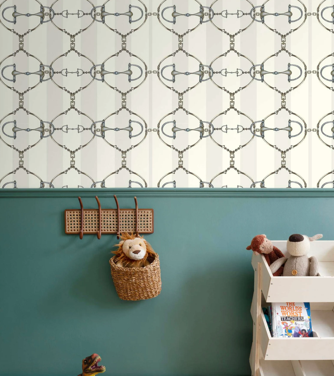 Luxury Snaffle Bit Wallpaper Equestrian Home Decor Farmhouse Wall Accent Wallpaper Neutral Decor