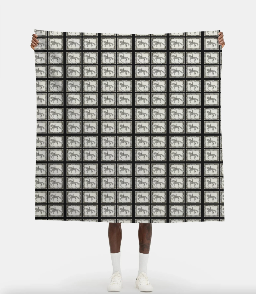 Dressage Horse Equestrian Fabric Luxury Equine Art for Custom Home Decor and Sewing Projects 42x36 inches Pure Cotton