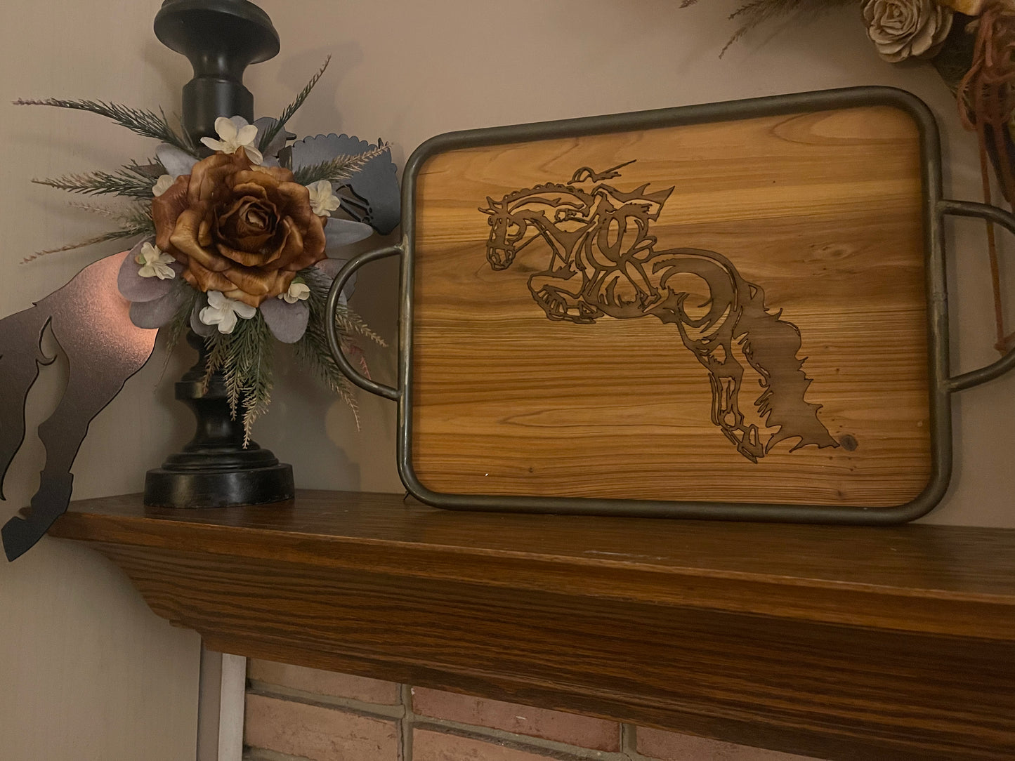 Hunter Jumper Horse Engraved Charcuterie Board