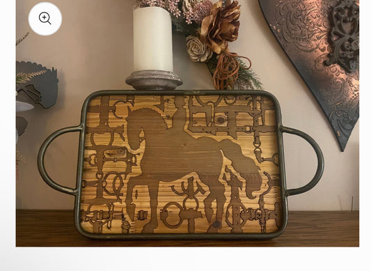 Dressage Horse Engraved gray