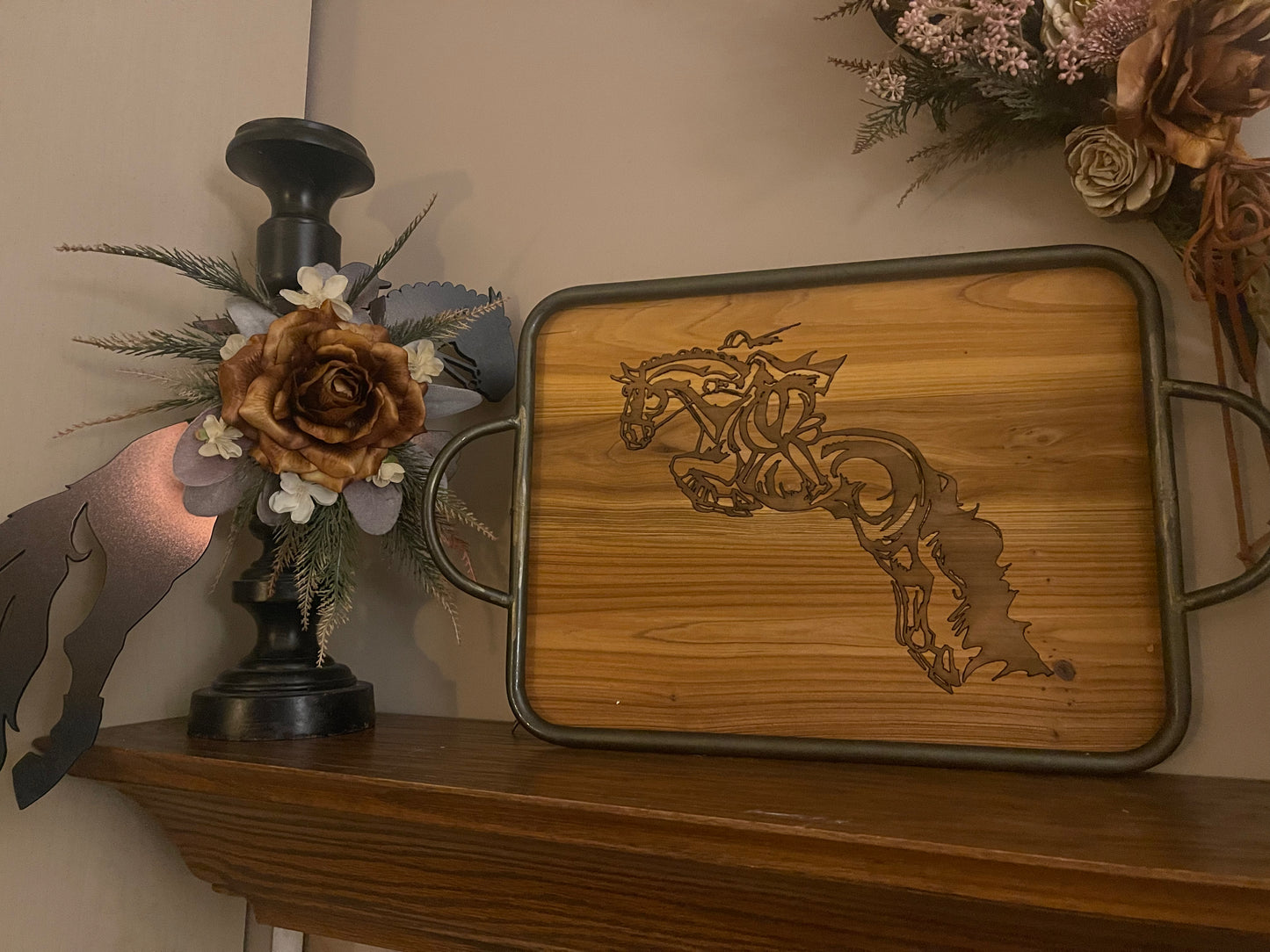 Hunter Jumper Horse Engraved Charcuterie Board