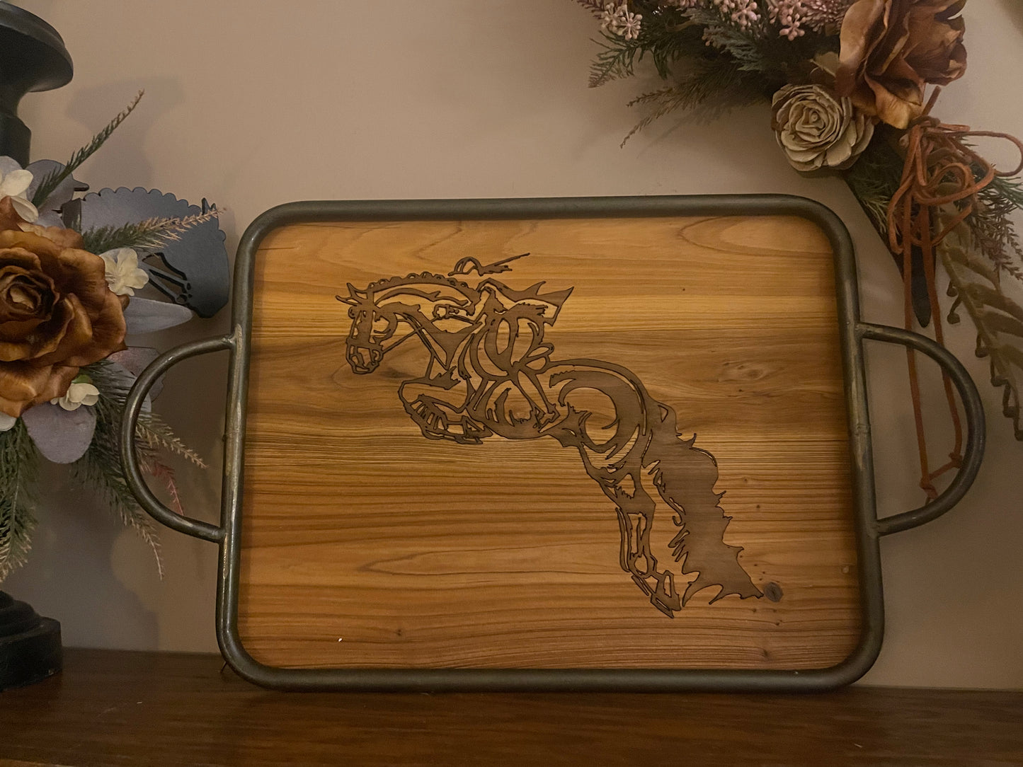 Hunter Jumper Horse Engraved Charcuterie Board