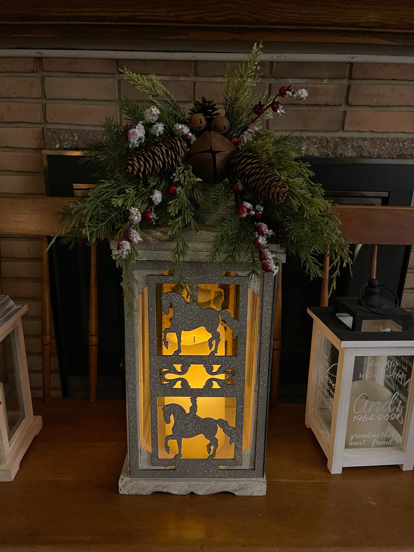 Large Christmas Equestrian Dressage Lantern