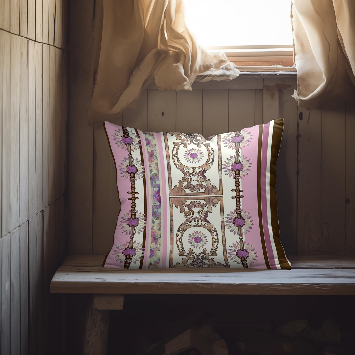 Cowgirl Dream Pillowcase Western/ English/ Hunter Jumper Maximalist Boho Equestrian Girls Bedroom Decor Horse Shoe Art Hippie Equestrian Artwork