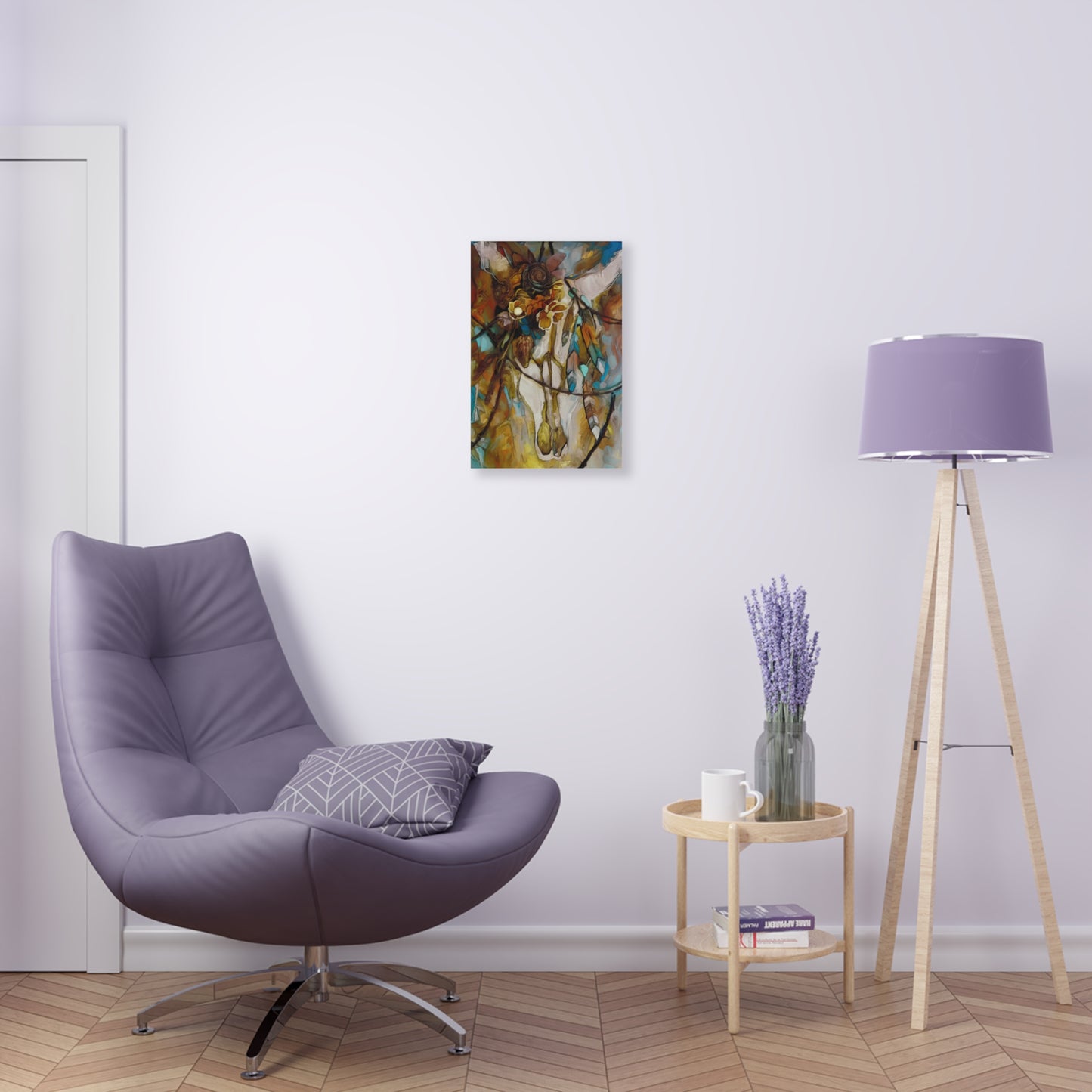 Southwestern Sugar Skull and barbed Wire Art Acrylic Print