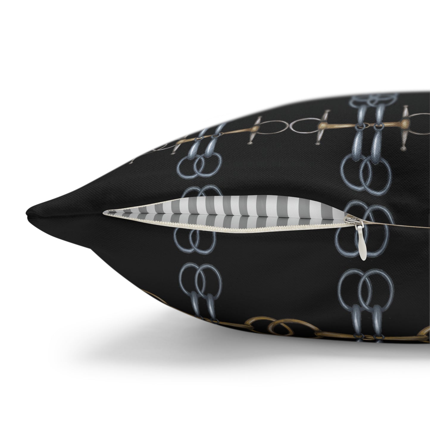 Black Bit Motif Double Sided Pillow Case