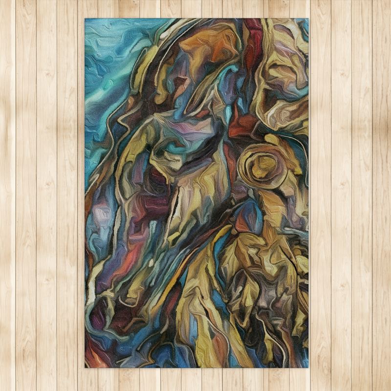 Large, Indian Feather Horse Rug 4ft x 6.5ft, Original Artwork