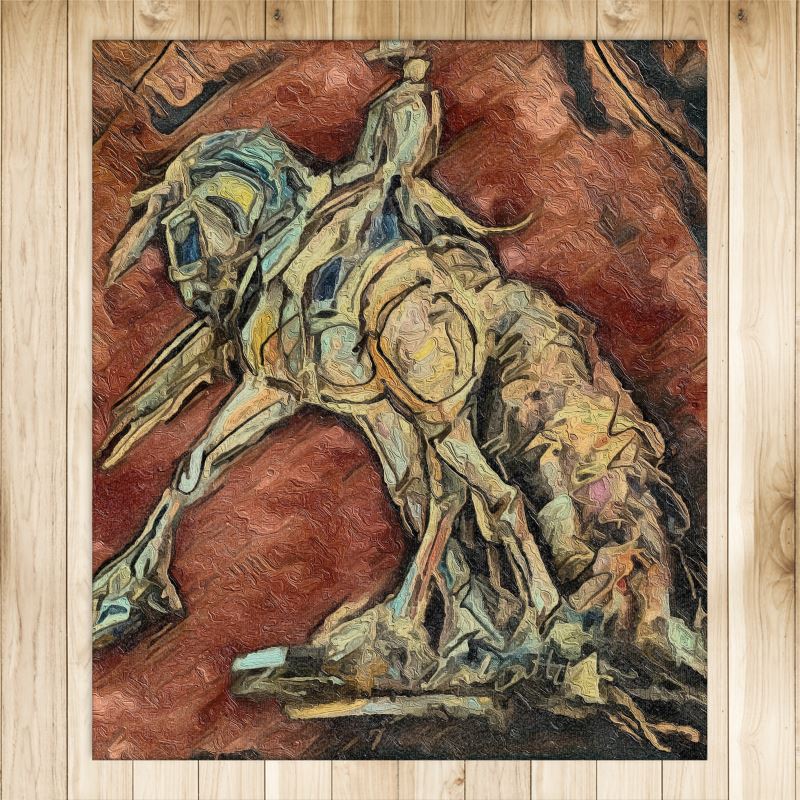 Medium O, Dressage Shimmer Rug 4ft x 5ft. Baroque Lover Home Decor