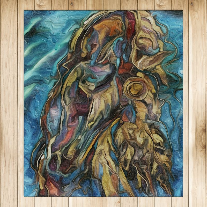 Medium O, Dressage Shimmer Rug 4ft x 5ft. Baroque Lover Home Decor