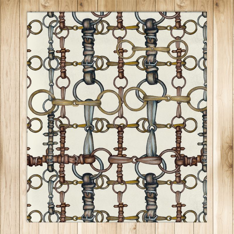 Ivory Chaos Bit Motif Rug 4ft x 5ft