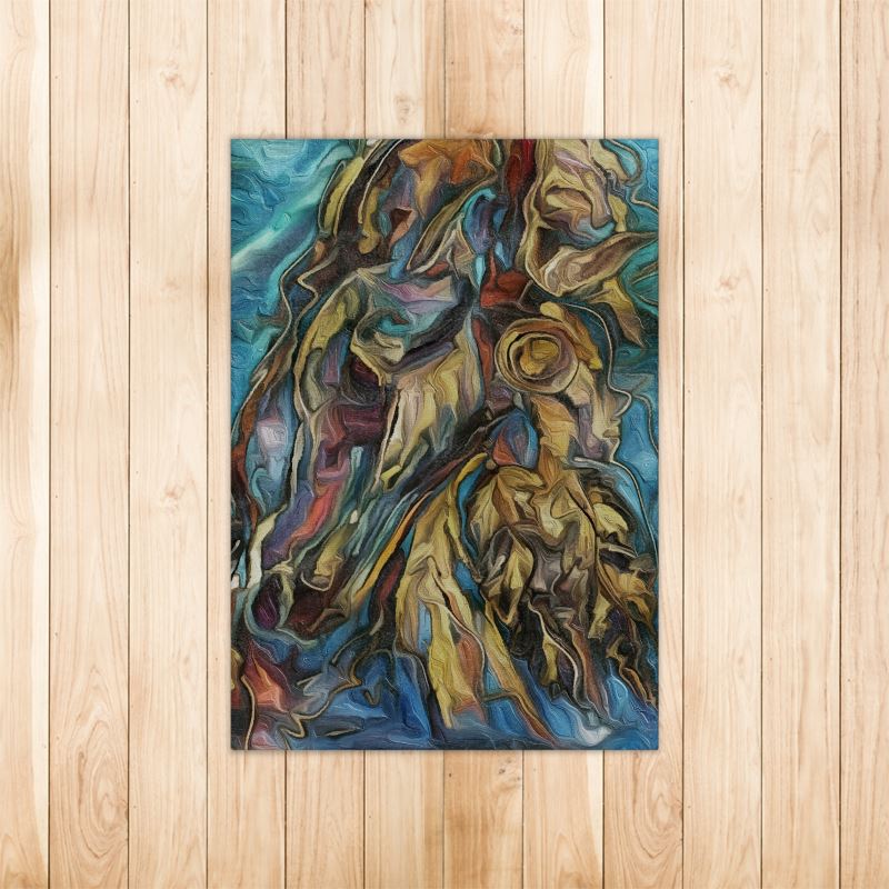 Small Equestrian Artistic Area Rugs, 3ft x 2ft, Original Artwork