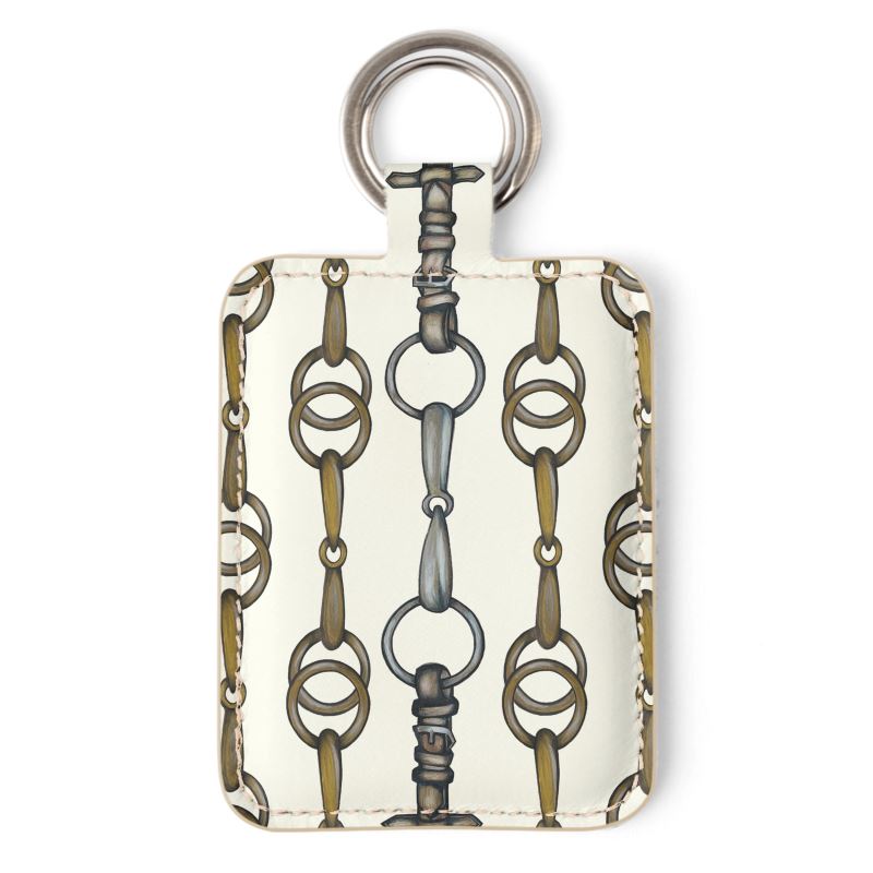 Leather Bit Motif Key Ring