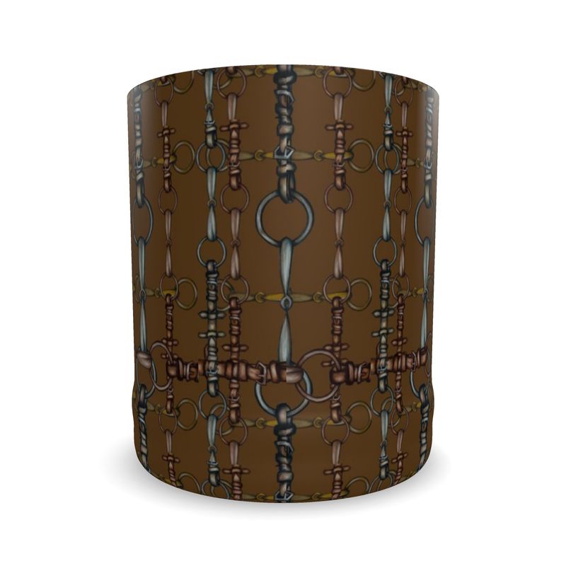 Brown Equestrian Bit Whiskey Glass, Luxury Bar, Horse lover gift